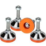 MUHOUZHINANG Heavy Duty Leveling feet,Leg Leveler 2.36" Dia Base,Adjustable Leveling feet M12 Thread, 1300 Lb Capacity,Capacity for Workbench, Machine, Cabinet, (D60xM12x50,4 Pack)