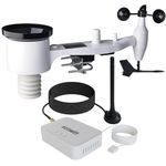 ECOWITT Home Wireless Weather Station GW3012 with outdoor Sensor, 3 in 1 3M Cable Indoor Gateway GW3010 Built-in Sensors with SD Card Port, 7 in 1 Garden Outdoor Sensor WS69