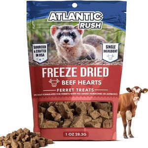 Atlantic Rush Freeze Dried Small Pet Treats - Resealable Bag of Treats for Ferrets - Ferret Snacks - Single Ingredient Ferret Food with No Preservatives Or Fillers- Small Animals Treats