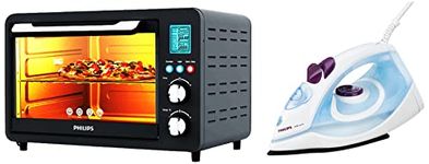 Philips HD6975/00 25-Litre Digital Oven Toaster Grill & GC1905 1440-Watt Steam Iron with Spray (Blue)