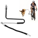 Dog Bike Leash Hands Free Bicycle Attachment,180° Rotating Shock-Absorbing Steel Core Rope, Adjustable Lead for Medium & Large Dogs, Safe Dogs Cycle Exerciser for Dog Walking,Running,Cycling