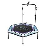 Bluefin Aero Fit 50” Premium Indoor & Outdoor Trampoline | Foldable Fitness Rebounder for Adults | Adjustable Handle | Home Gym Fitness Equipment | Build Muscle & Lose Weight | Up To 275lbs