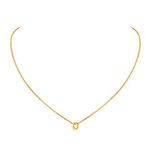 ChicSilver Gold Letter O Clavicle Necklace for Women Everyday Jewelry Initial Pendant Charm with Chain