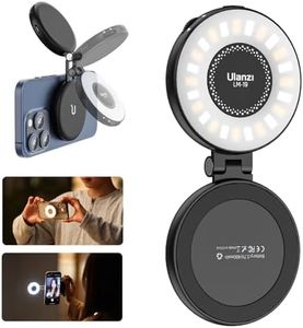 ULANZI Magnetic Selfie Light, LED Fill Light Compatible with Magsafe, LED Selfie Ring Light Included Sticky Ring for Phones, for Selfies/Photography/TikTok/Zoom Calls/Video Conference Color Black