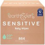 Earth & Eden Sensitive Baby Wipes, Gentle on Skin, 6.7 x 7.7 in, 864 ct
