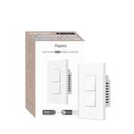 Aqara Smart Light Switch H2 (2-in-1 Neutral, 2 Buttons, 2 Channels), Thread/Zigbee Protocol, Wall Switch for Smart Home, Supports Apple Home, Alexa, Google Home and Home Assistant, Matter Over Thread