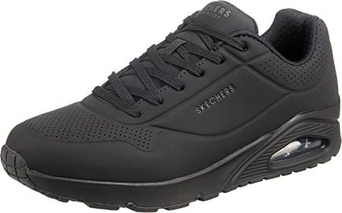 Mens Skechers Uno - Stand On Air Black/Black Sneaker Shoes