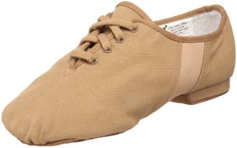 Sansha Tivoli Lace-Up Canvas Jazz Shoe,Tan,9 Sansha (8 M US Women's/6 M US Men's)