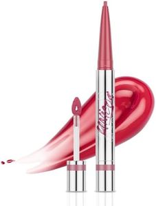 Unicos Dual-Side Lip Plumper Gloss, Fruit Flavored, Moisturizing, Non-Sticky, Vegan, Cruelty-Free, 0.09 oz (Peach Smoothie, Regular)