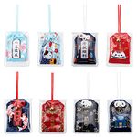 WEBEEDY 8 Pieces Japanese Omamori Amulet Good Luck Hanging Sachet Charms for Blessing Success Health Fortune Wealth