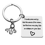 Dabihu Funny Friendship Keyring Friend Gifts True Friends Stay Like Octopus On Your Face Keychain Long Distance Relationship Key Chain Gift Friendship Gifts for Colleague Friends Graduation Gift