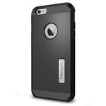 iPhone 6 Plus Case, Spigen [Heavy Duty] Tough Armor Case for iPhone 6 Plus (5.5-Inch) - Smooth Black (SF Coated) (SGP10914)