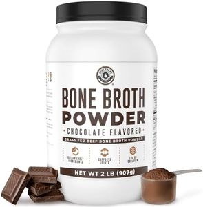 Bone Broth Protein Powder, Chocolate, Grass Fed 2lbs, 42 servings 16g protein, 13g Collagen. Low Carb, 2 net Carb, Dairy Free, Keto Friendly Bone Broth Protein Supplement with Collagen Types I & III