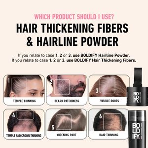 BOLDIFY Hairline Powder Black – Root Touch Up for Thinning Hair