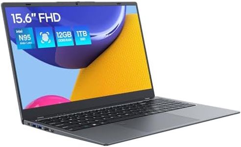 ECOHERO Laptop Computer, 12GB DDR5/1TB SSD, N95 Quad-Core, 15.6 inch 1920x1080 FHD Display, Dual Band WiFi, BT5.0, Fingerprint Unlock/Physical Camera Switch (Gray)