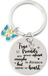 Long Distance Friendship Gifts for Women Girl True Friends Graduation Keychain for Best Friend Birthday Gifts for BFF Leaving Farewell Gifts for Friends Bestie Friendship Key Chain Gifts for Christmas