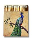 Curator Home Luxury Gift Long Safety Matches I Stylish Square Matchbox (Peacock)