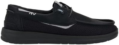 Hey Dude Welsh Grip Mix Black/Black Size 6, Men’s Shoes, Men's Slip-on Loafers, Comfortable & Light-Weight