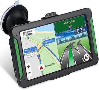 TOUTBIEN Sat Nav, 7 inch GPS Navigation for Car Truck HGV Lorry Motorhome with Driver Alerts, Lane Guidance, POI, UK Europe Maps Installed & North America Map Downloadable & Free Update Annually