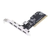 CERRXIAN 5 Ports PCI to USB 2.0 Expasion Card ，PCI Expansion Card USB Card for Desktop PC，PCI to USB 2.0 Hub Controller Adapter Individual