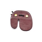 Windfulogo Cow Leather Archery Finger Tab Long Bow Hand Protector for Right Hand Brown