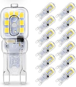 HFCDL 12 Pezzi Lampadine Led G9 3W Energetico Lampada, 300LM, Bianco Freddo 6000k, Equivalente di Lampadina Alogene da 30W, Angolo di Visione 360°