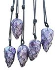 Blessing Crystal Raw Amethyst Dark Purple Pendant High Vibrational Necklace Meditation Crystal, Calm Anxiety, Unique Gift Spiritual Crystal Third Eye For Unisex Adult