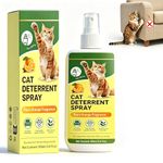 TSWUJIN Cat Deterrent Spray - Non-Toxic Cat Anti-Scratch & Repellent Spray with Orange Fragrance - Effective Indoor & Outdoor Training Aid to Prevent Scratching Sofas, Carpets, Plants & Furnit-(100ml)