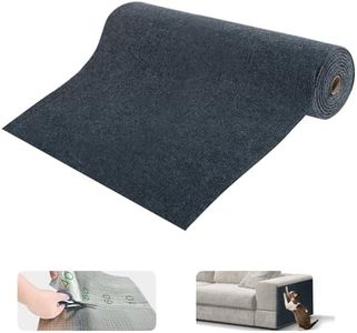 Cat Scratching Mat, 78.7"x15.8" Self-Adhesive Cat Scratch Furniture Protector, Trimmable Cat Wall Climbing Carpet, Cat Couch Protector,Cat Scratching Pad Replacement for Cat Tree Shelves (Dark Grey)