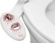 LUXE Bidet NEO 185 - Self-Cleaning, Dual Nozzle, Non-Electric Bidet Attachment for Toilet Seat, Adjustable Water Pressure, Rear and Feminine Wash (Rose Gold)