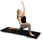 Sunny Health & Fitness Tri-Fold Exercise Mat, Gym Mat, Tapis de Gymnastique, Black, 6 FT x 2 FT