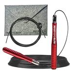 Speed Skipping Rope Adult for Women and Men - Premium Jump Rope w/High Spec Aluminium for Advance Fitness - Beast Rope Elite by Beast Gear for Boxing, MMA, HIIT, Strength Training & Double Unders