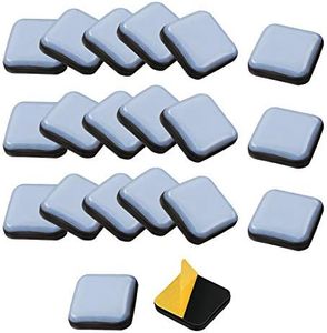 TANCUDER 20 PCS Patins Glisseurs pour Meubles Auto-adhésifs Patins en Téflon pour Meubles Carrés Patin de Chaise en Teflon 25 * 25mm Patin Glisseur pour Chaise, Canapé, Bureau, Table, Fauteuil