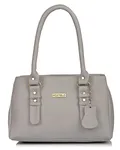 Fostelo Women's Vegan Leather Riverside Handbags Shoulder Hobo Bag Ladies Purse (Grey) (Large)