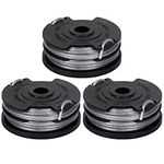 GreatBuddy 3-Pack Weed Eater String, Compatible with Greenworks String Trimmer 2101602, 2101602A, STBA40B210, BST40000, 0.065 Inch Dual String Trimmer Line Replacement 2900719