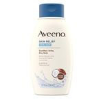 Aveeno Skin Relief Body Wash with Coconut Scent & Soothing Oat, Gentle Soap-Free Body Cleanser for Dry, Itchy & Sensitive Skin, Dye-Free & Allergy-Tested, 12 Fl Oz (Pack of 1)