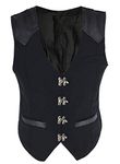 Bslingerie® Mens Steampunk Vintage Waistcoats Vest (Black, L)