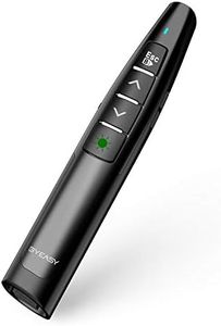 Presentador inalámbrico, BYEASY RF 2.4 GHz Laser Presenter Remote Presentation con Puntero láser Verde, Control USB PowerPoint PPT Clicker para PowerPoint PPT y Google Slides- Negro