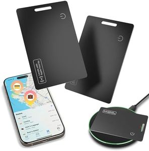 Midlocater Airtag Card iOS Only Bluetooth Tracker with Apple Find My, Rechargeable Air Tags-2 Pack Smart Card Wallet Finder GPS Tracker, Keys Finder Item Locator for Keys, Bags, Passports, 2 Pack