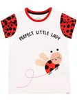 Harry Bear Girls T-Shirt Ladybug White 5