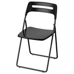 Ikea Light Weight/Easy to Take Out/Steel, Epoxy Powder Coating Folding Chair (Black)