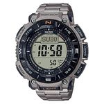 Casio Men's Digital Quartz Watch with Titanium Strap PRG-340T-7ER