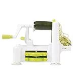 Starfrit Spiralizer - Create Healthy Veggie Pasta and Spiral Slices - 4 Blades - Blades Safely Store into Base