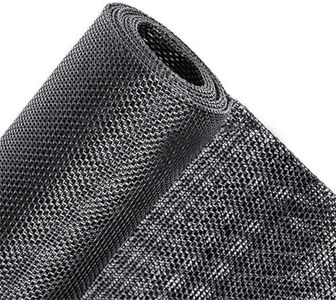 TooToo Fiberglass Insect Fly Screen - Easy Installation, 5m x 1m Roll in Black & Grey (Black)