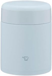 ZOJIRUSHI SW-KA40-HL Mahobin Stainless Steel Thermal Soup Jar, Lunch Jar, Seamless 13.5 fl oz (400 ml), Ice Gray, Integrated Lid and Seal, Easy to Clean, 3 Pieces Only