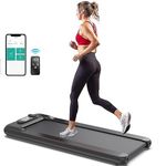 Dskeuzeew Walking Pad Treadmill,2.5HP Under Desk Treadmill with APP Control&LED Display, Treadmills for Home/Gym/Office Space Saver, 1-8km/h, 130 KG Capacity, No Assembly Required