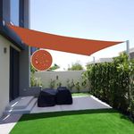 AOGESHI Sun Shade Sail Rust Red 8'x18' Rectangle Waterproof,Sun Shade UV Block,Canopy Shade Sail Awning for Outdoor,Patio,Garden,Playground(We Make Custom Size)