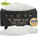 True Candle EcoForge 100% Soy Wax for Candle Making | 5lb | Microwavable Pellets for a Smooth Surface & High Fragrance Load | Soy Candle Making Wax, Soy Candle Wax for Candle Making