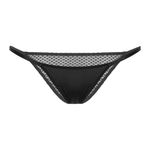 iiniim Womens See Through Underwear G String Bikini Panty Low Waist Panties Lingerie Black Plaid S