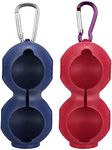 GolfBasic Ball Holder (Silicone) Pack of 2 Pcs (Red +Blue)